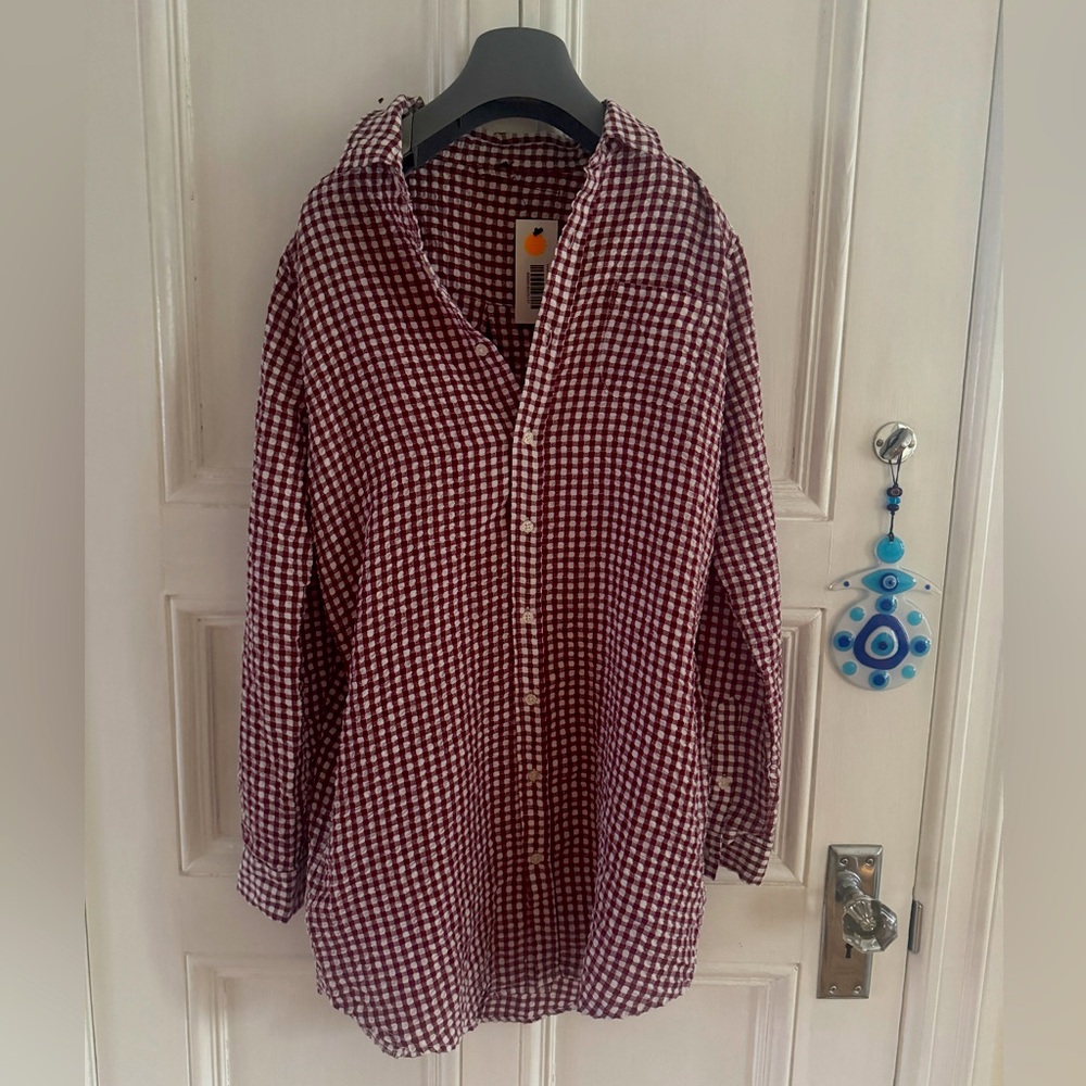NWT No. 6 Gingham tunic / mini shirt dress